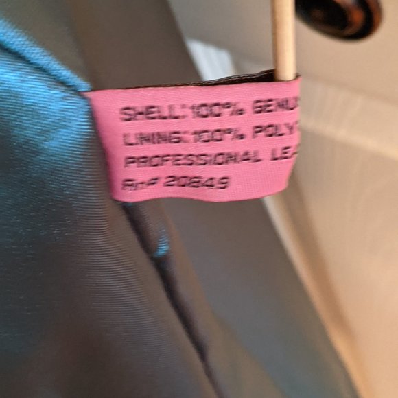 Excelled Collection Teal 100% Leather Coat NWT - Picture 12 of 15